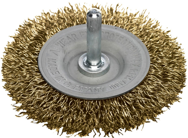 Щетка-крацовка плоская со шпилькой 50 мм, латунированная Pobedit  2122050
