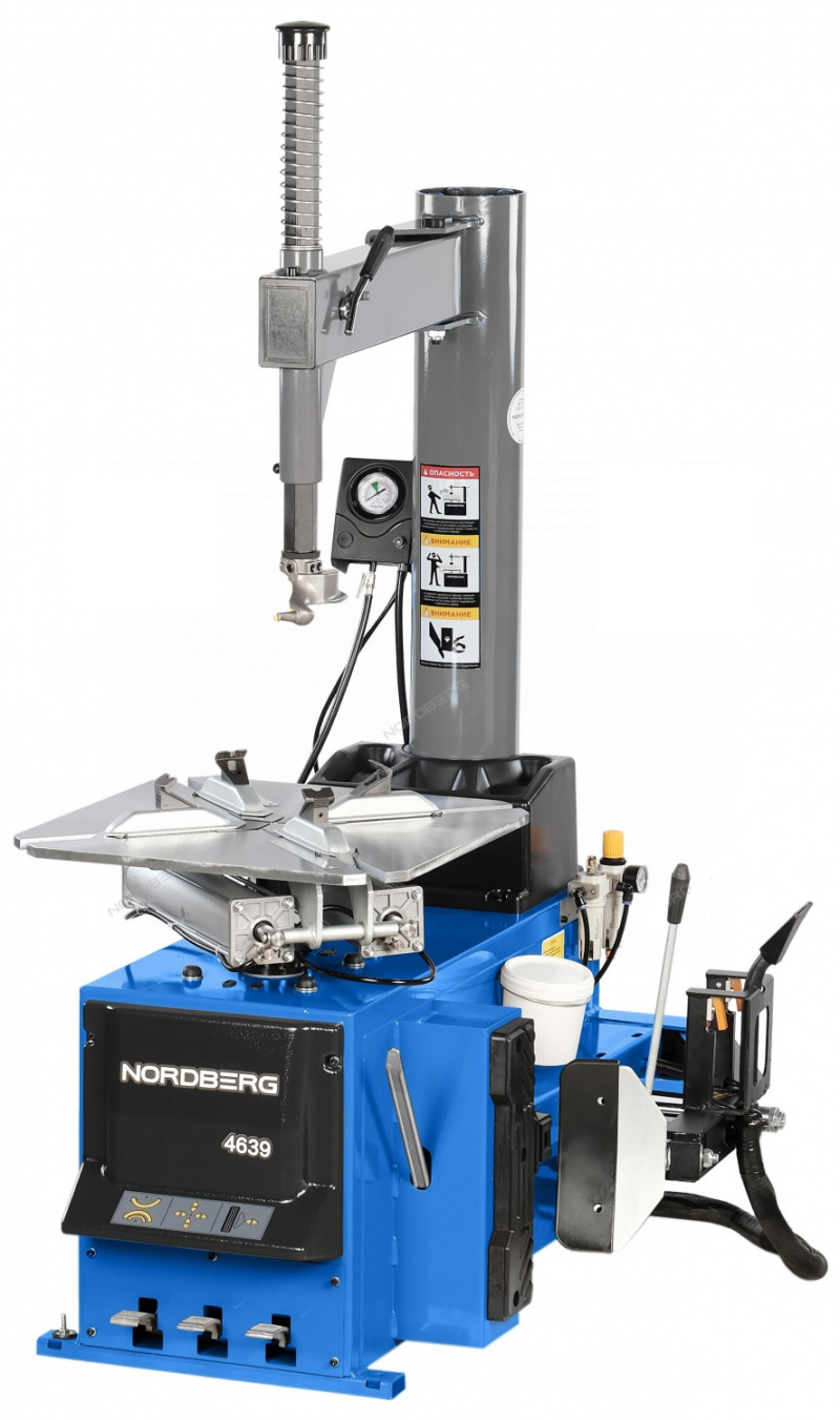 Шиномонтажный полуавтоматический станок, 2 скорости, взрывн подкачка NORDBERG 4639 (380В)