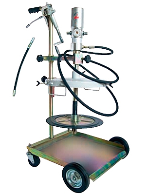 Набор для нагнетания густых смазок пневматический для бочек 25/30 кг(крышка/мембрана 350/340 мм)1780
