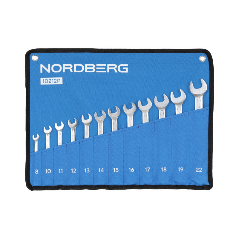 Набор ключей комбинированных 12 шт., планшет тетрон NORDBERG 10212P