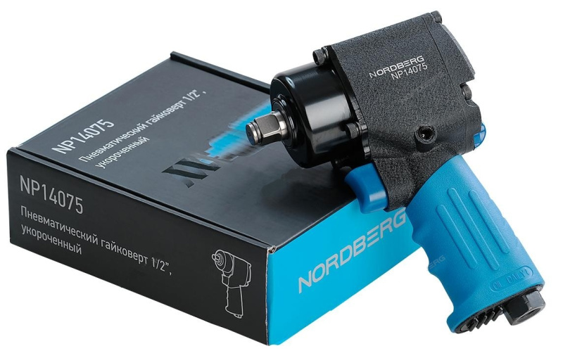 Пневмогайковерт ударный укороченный 1/2", 680 нм NORDBERG NP14075
