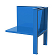 Комплект для 1ТВ: полка/стенка и верстачная опора - синий  01.501-5015